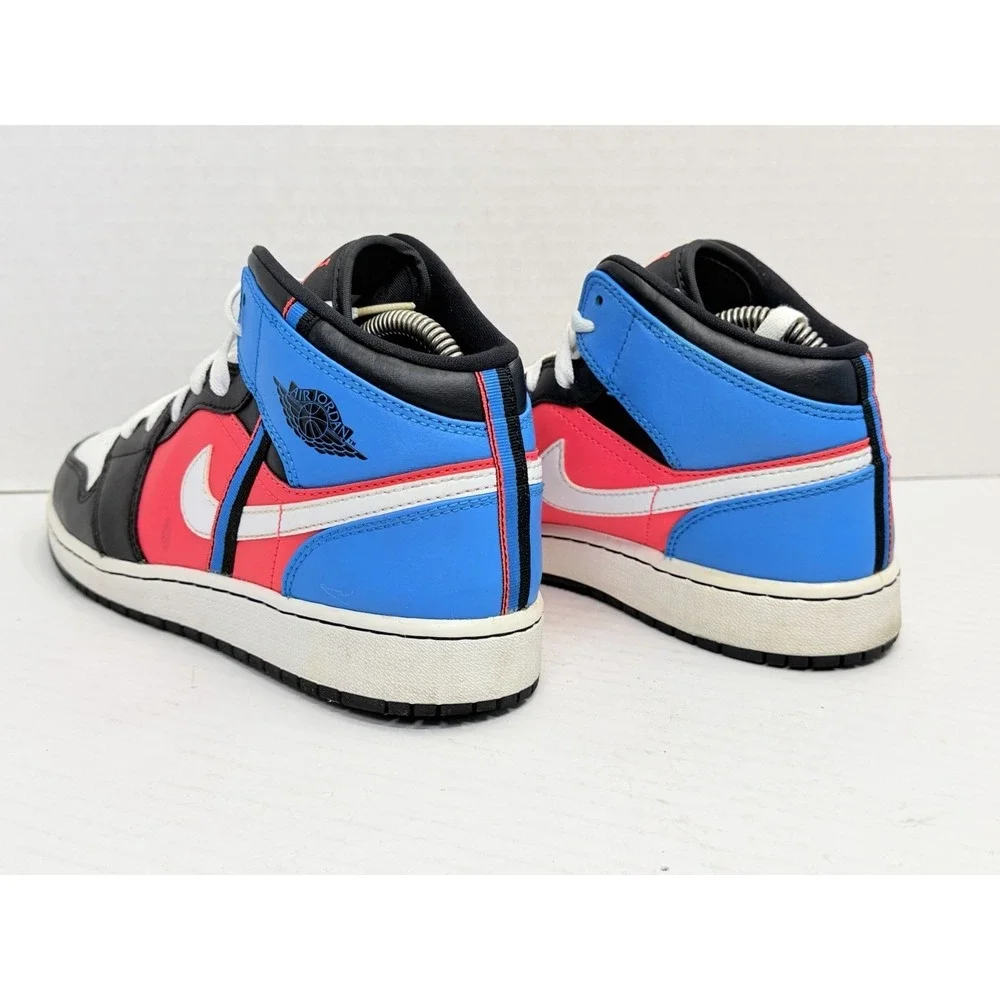 Nike Air Jordan 1 Mid Game Time GS Hyper Pink Blue Black White 6Y CV4891-001
